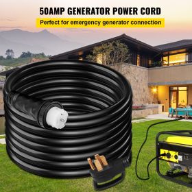 20 FT 50 Amp Generator Cord, STW 6/3 + 8/1 AWG Heavy Duty Extension Cord NEMA 14-50P & SS2-50R & CS6364 Twist Lock